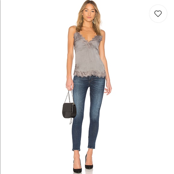 Lovers + Friends Emmy Tank in Charcoal - Picture 2 of 6